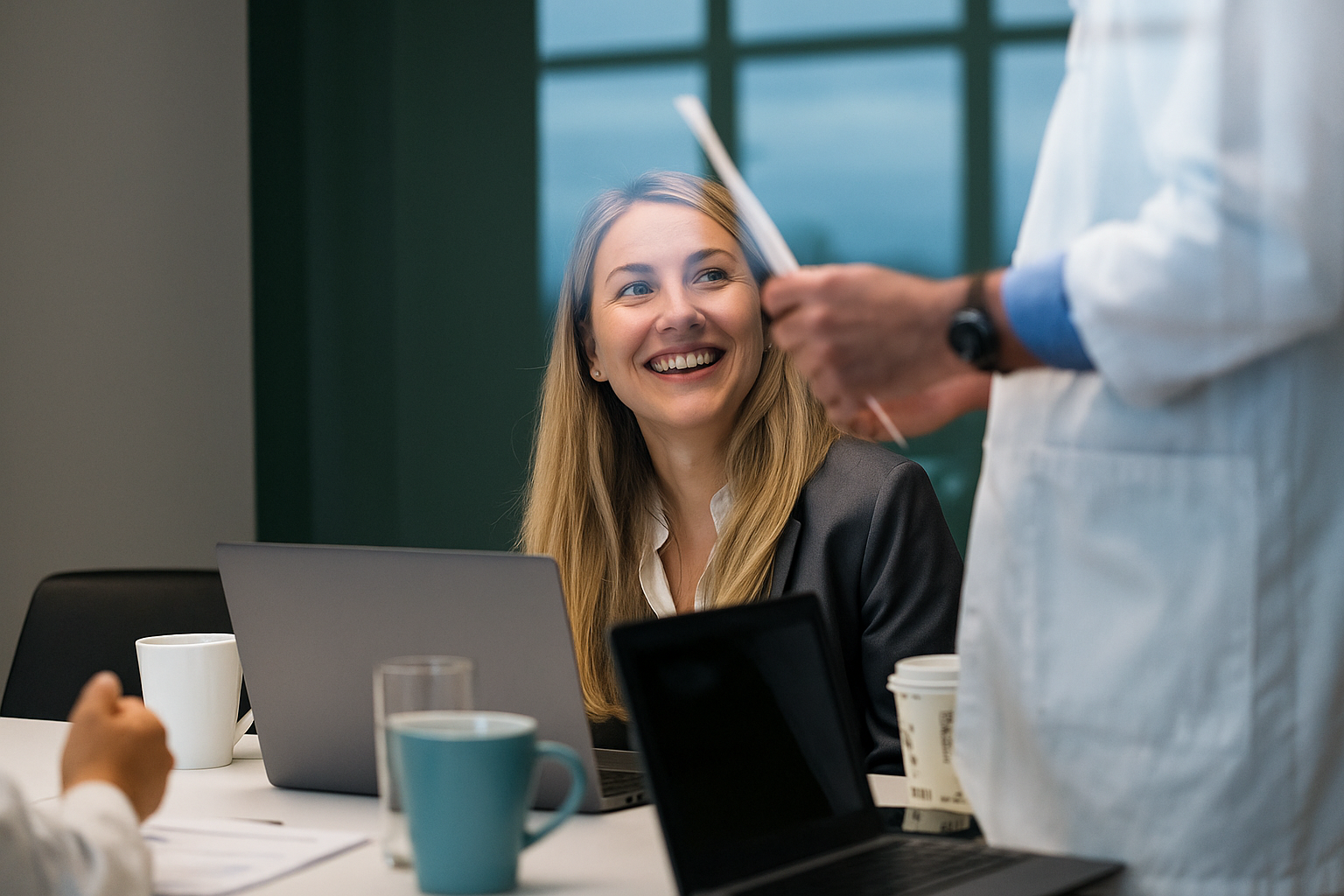 Team collaboration in office